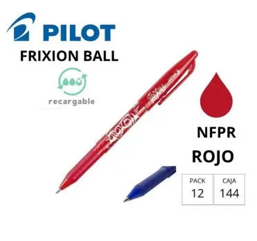 BOLÍGRAFO PILOT FRIXION BALL ROJO
