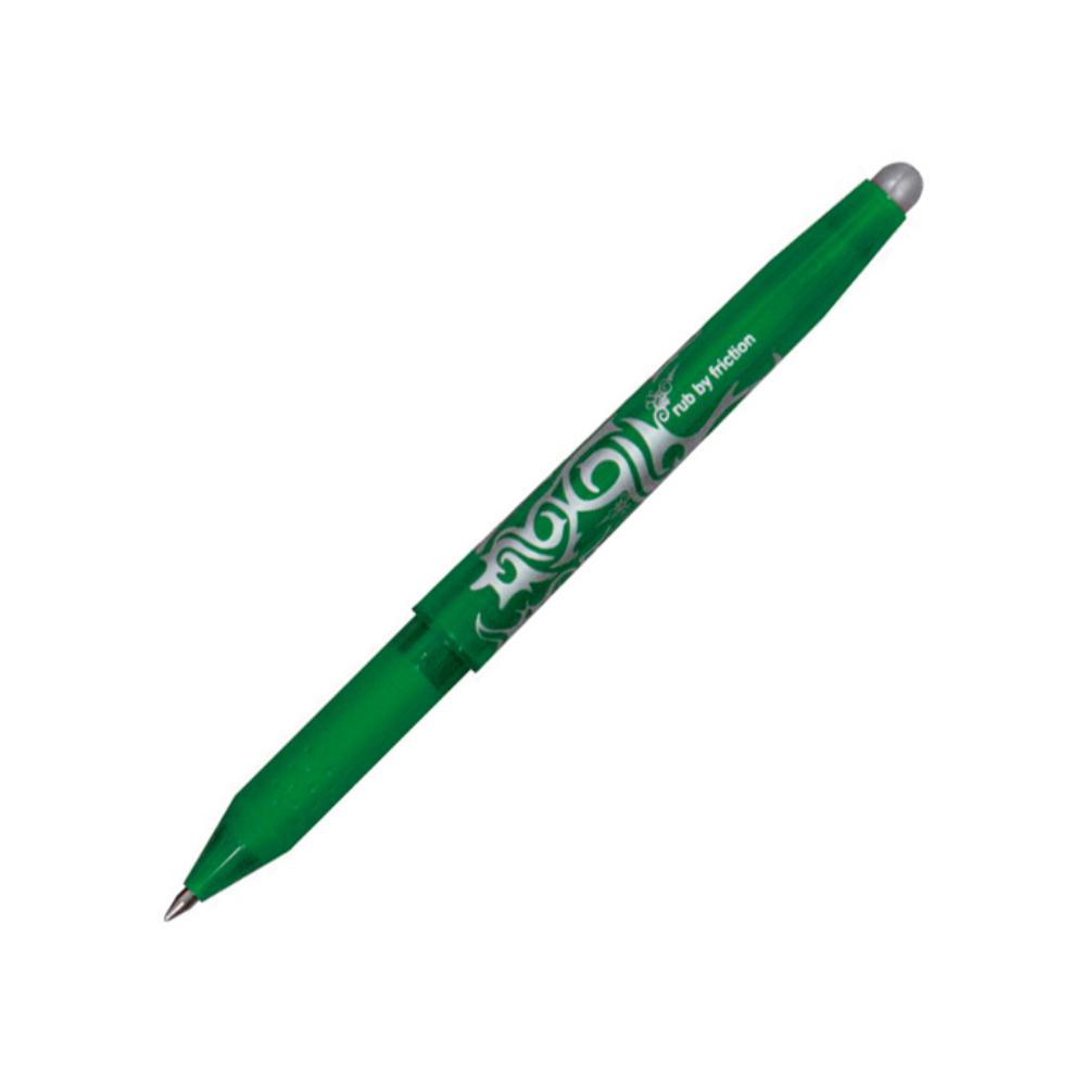 BOLÍGRAFO PILOT FRIXION BALL VERDE · TINTA GEL BORRABLE · PUNTA 0,7 MM · TRAZO 0,5 MM · PACK 12 UDS