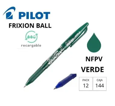 BOLÍGRAFO PILOT FRIXION BALL VERDE