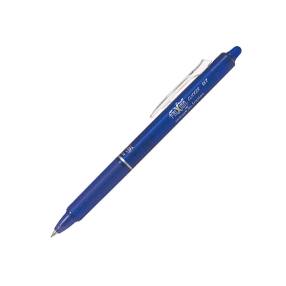 BOLÍGRAFO PILOT FRIXION CLICKER AZUL· TINTA GEL BORRABLE · PUNTA 0,7 MM · TRAZO 0,5 MM · CLIC RETRÁCTIL · GRIP · PACK 12 UDS