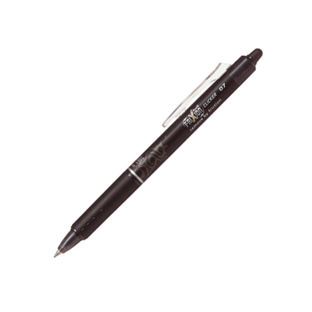 BOLÍGRAFO PILOT FRIXION CLICKER NEGRO· TINTA GEL BORRABLE · PUNTA 0,7 MM · TRAZO 0,5 MM · CLIC RETRÁCTIL · GRIP · PACK 12 UDS