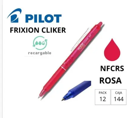 BOLÍGRAFO PILOT FRIXION CLICKER ROSA