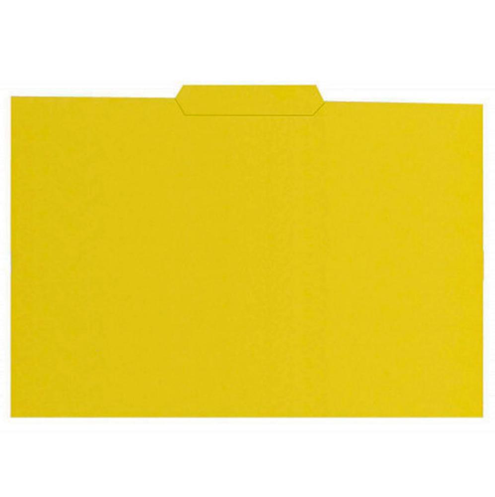 SUBCARPETA FOLIO CON PESTAÑA CENTRAL – CARTULINA 250 G/M² – AMARILLO CAÑA