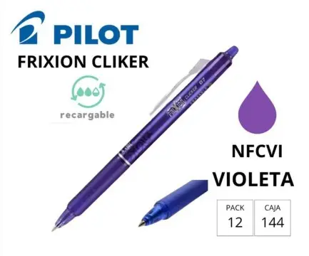 BOLÍGRAFO PILOT FRIXION CLICKER VIOLETA