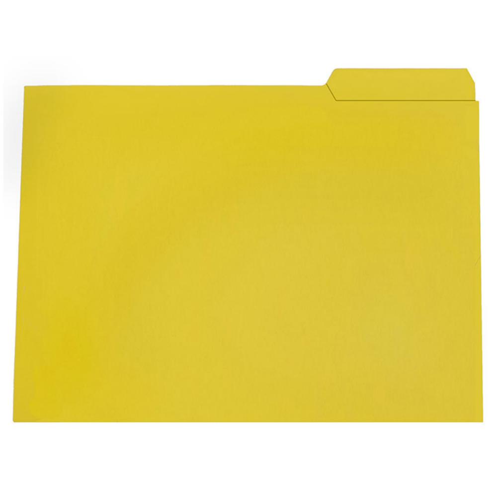 SUBCARPETA FOLIO CON PESTAÑA DERECHA 250G AMARILLO