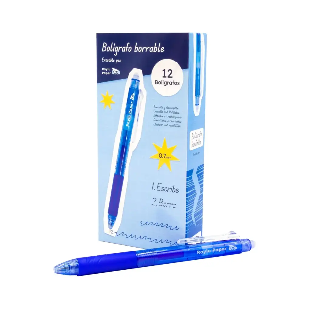 BOLÍGRAFO RAYLU IGNITE BORRABLE AZUL