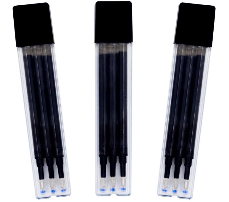 RECAMBIO BOLÍGRAFO RAYLU IGNITE BORRABLE NEGRO · TINTA GEL BORRABLE · TRAZO 0,7 MM · CLIC RETRÁCTIL · GRIP BOLSA 3 BLISTER 3 RECAMBIOS 