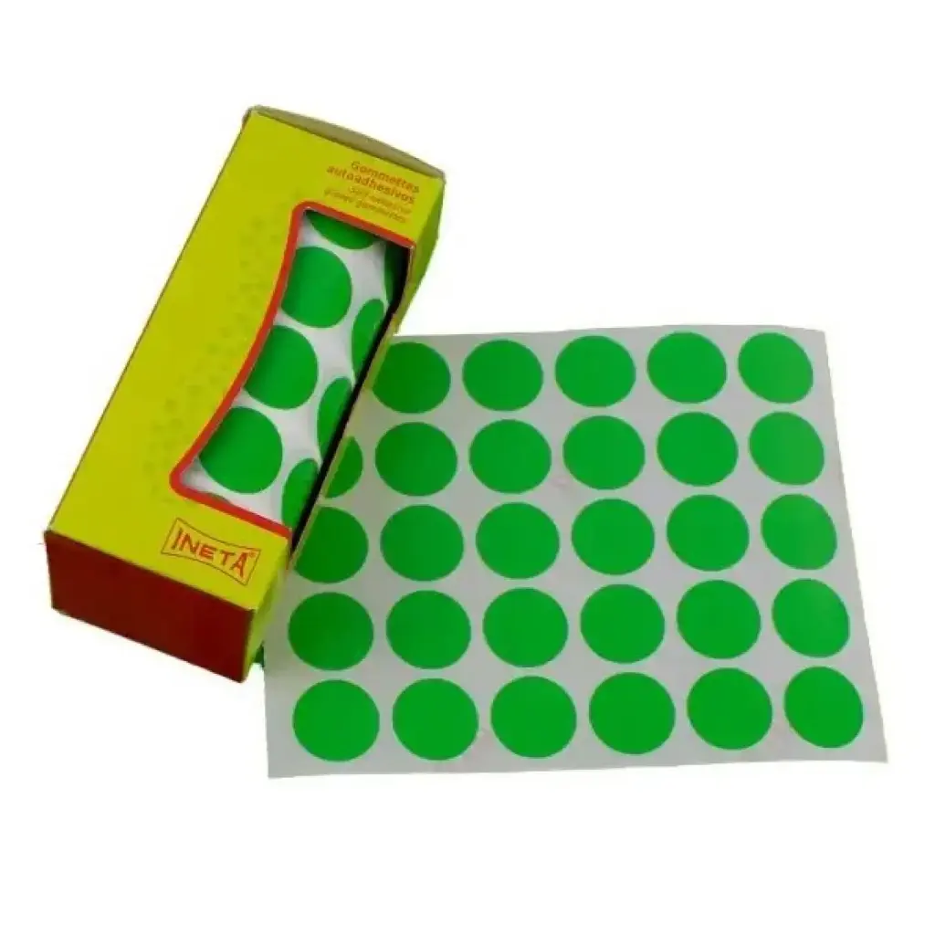 GOMETS INETA CÍRCULO MEDIANO VERDE – ROLLO 2688 UDS