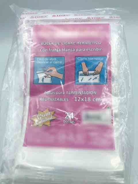 BOLSA CONGELAR CIERRE 12X18