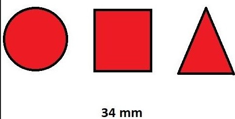 GOMETS INETA FIGURAS GEOMETRICAS ROJO – ROLLO 1357 UDS