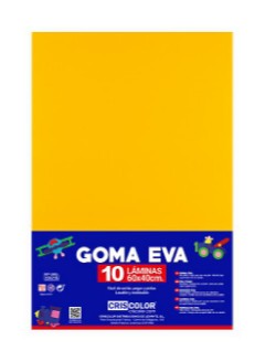 HOJAS DE GOMA EVA  – LÁMINAS UNICOLOR (AMARILLO – 40x60x0,2 CM)
