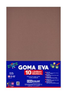 HOJAS DE GOMA EVA  – LÁMINAS UNICOLOR (MARRON – 40x60x0,2 CM)