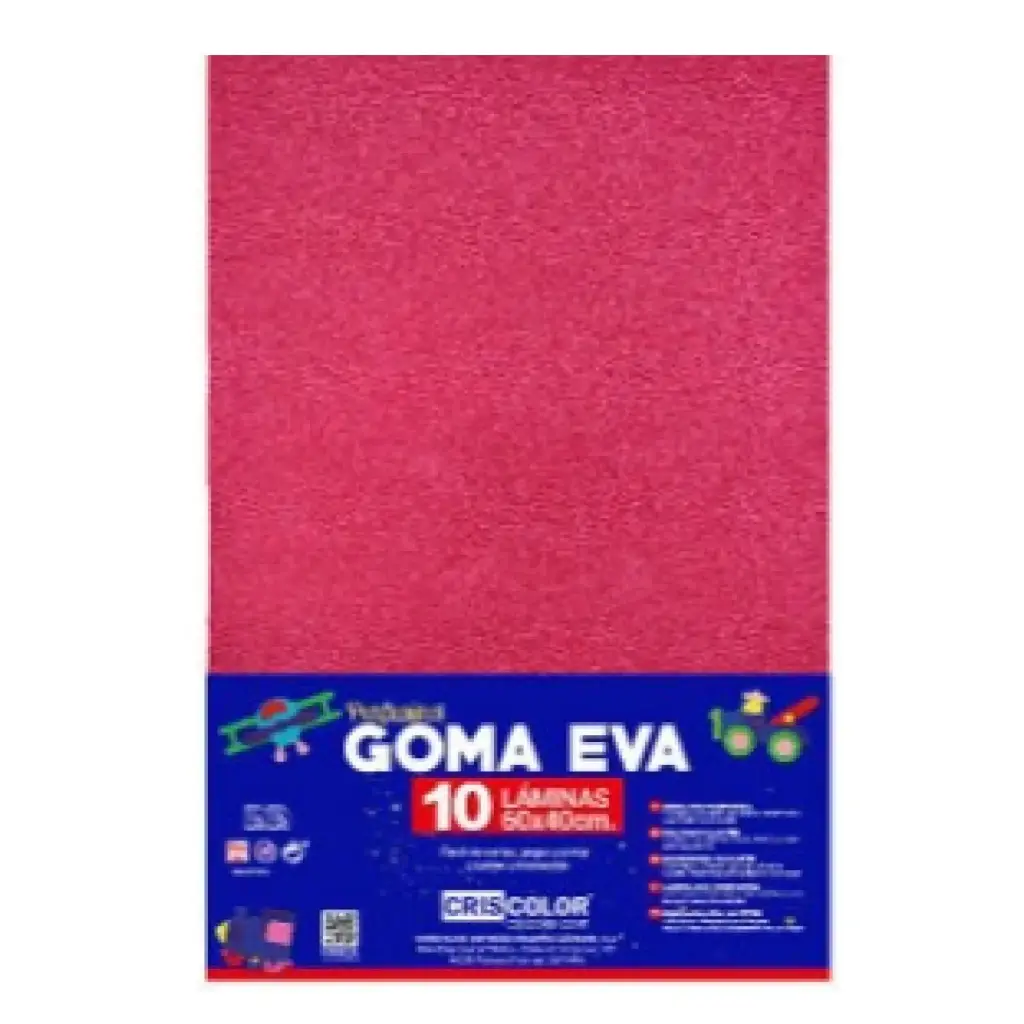 HOJAS DE GOMA EVA CON PURPURINA UNICOLOR FUCSIA 40x60
