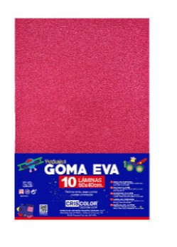 HOJAS DE GOMA EVA CON PURPURINA  – LÁMINAS UNICOLOR (FUCSIA– 40x60x0,2 CM)