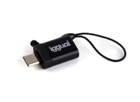 ADAPTADOR IGGUAL USB OTG TIPO C a USB-A 3.1 NEGRO