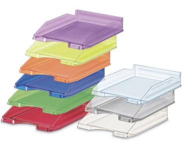 BANDEJA DE ARCHIVO FAIBO SURTIDO FLUOR 10UDS – PLÁSTICO OPACO 350×250×65 MM