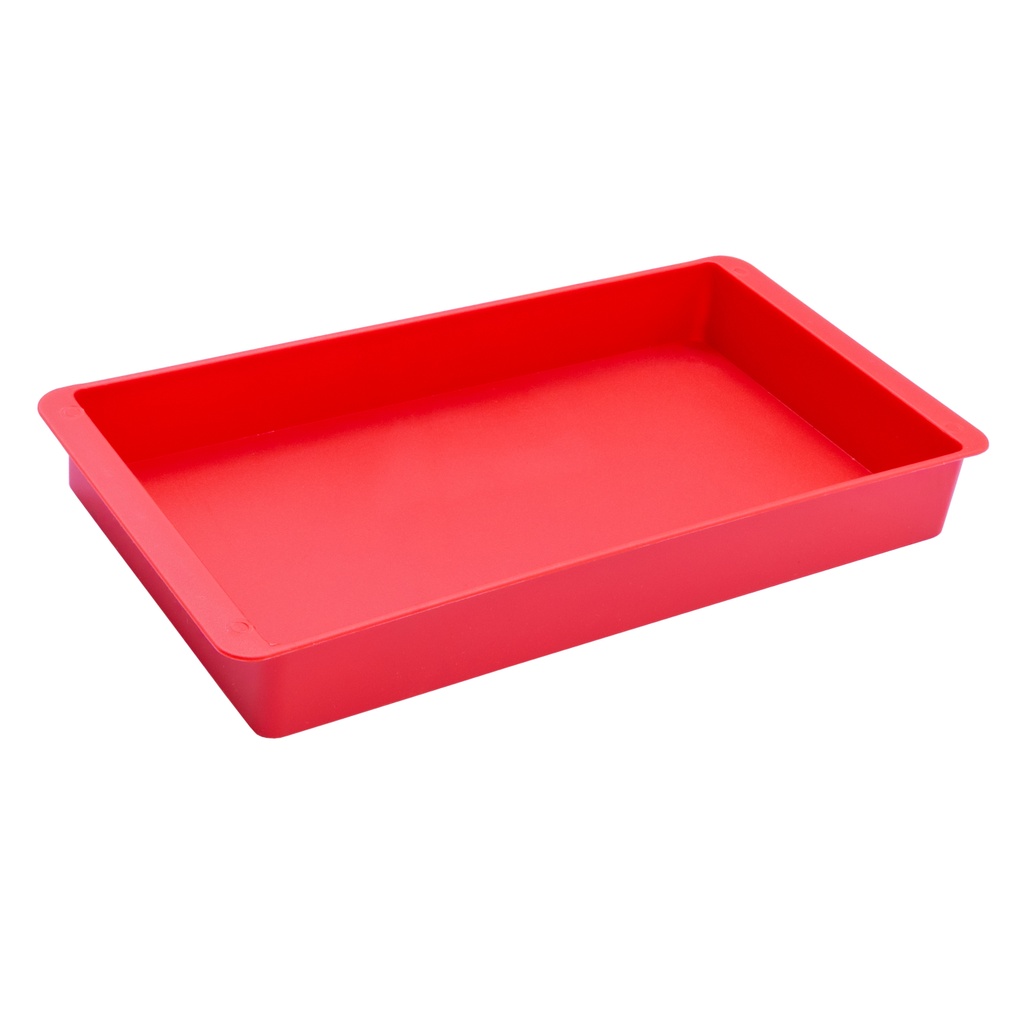 BANDEJA FAIBO ROJO RECTANGULAR MULTIUSO DE POLIPROPILENO 230×145×30 MM – 100% RECICLABLE