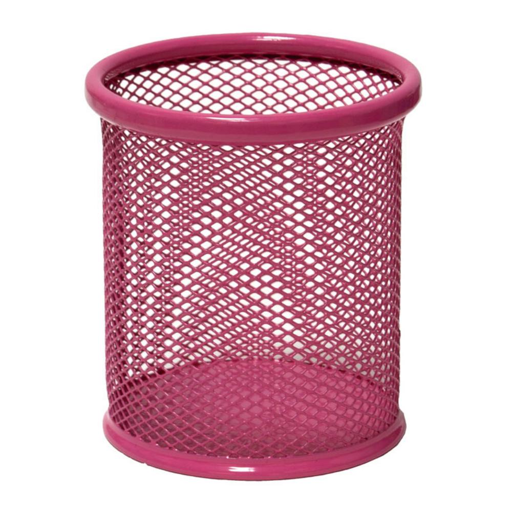 CUBILETE PORTALÁPICES METÁLICO DE REJILLA RAYLU 190 ROSA (90 × 100 MM)