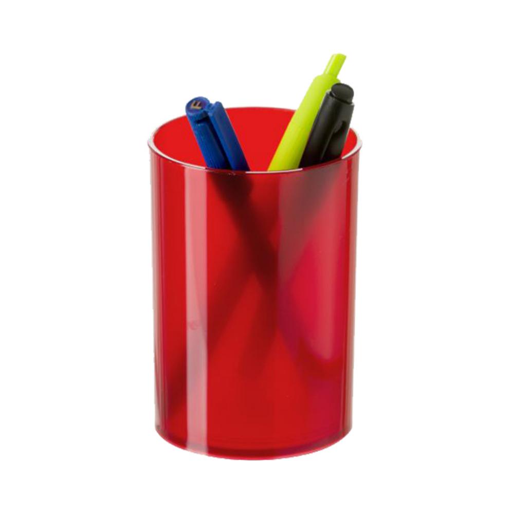 CUBILETE PORTALÁPICES ROJO SOSTENIBLE ARCHIVO 2000 ECOGREEN – POLIESTIRENO RECICLADO 100%