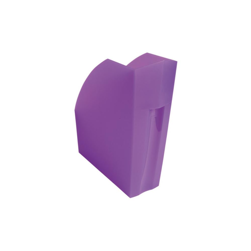 CAJETÍN REVISTERO TRANSLÚCIDO – LOMO 110 MM – VIOLETA