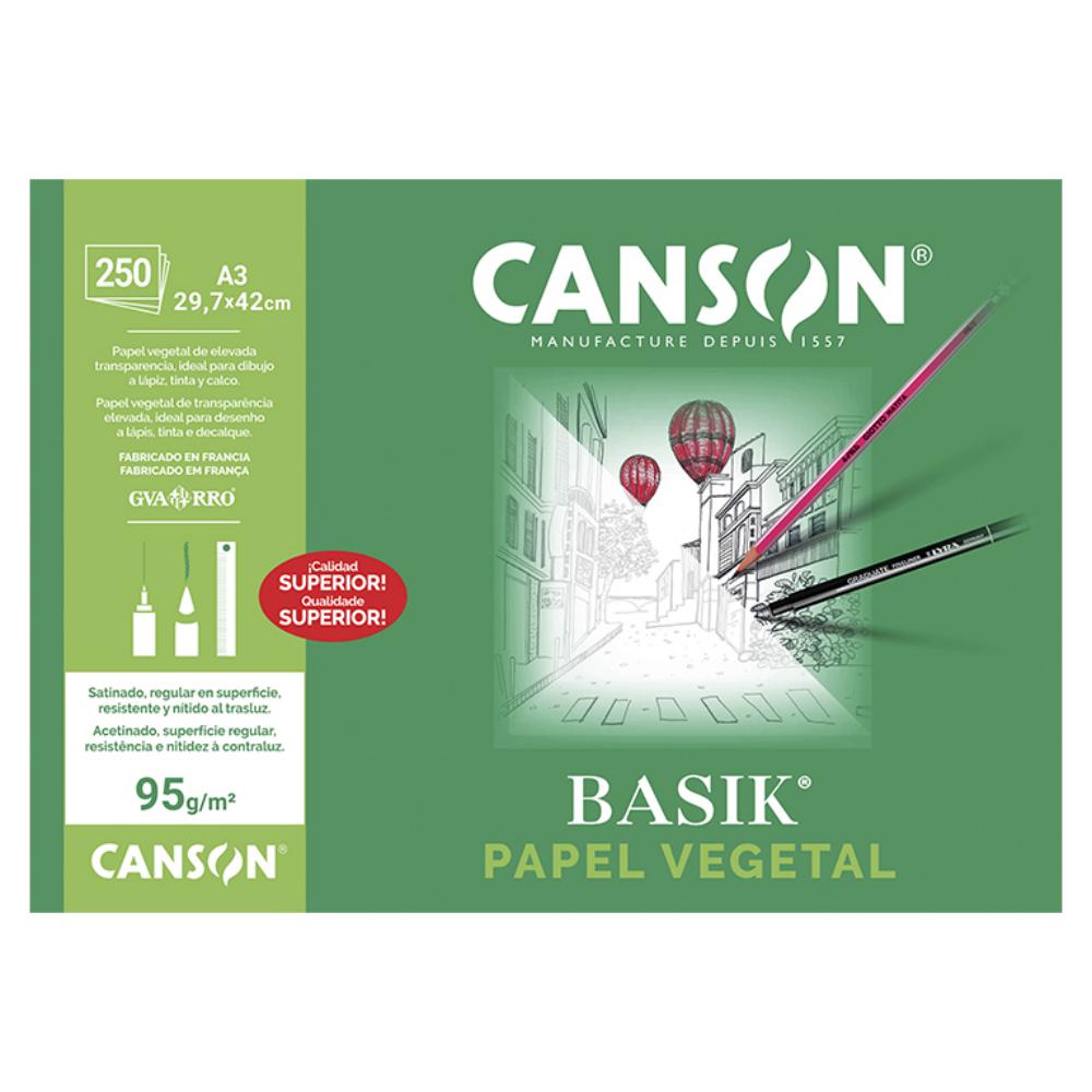 GUARRO CANSON – PAPEL VEGETAL A3 (250 HOJAS – 90 G/M²)