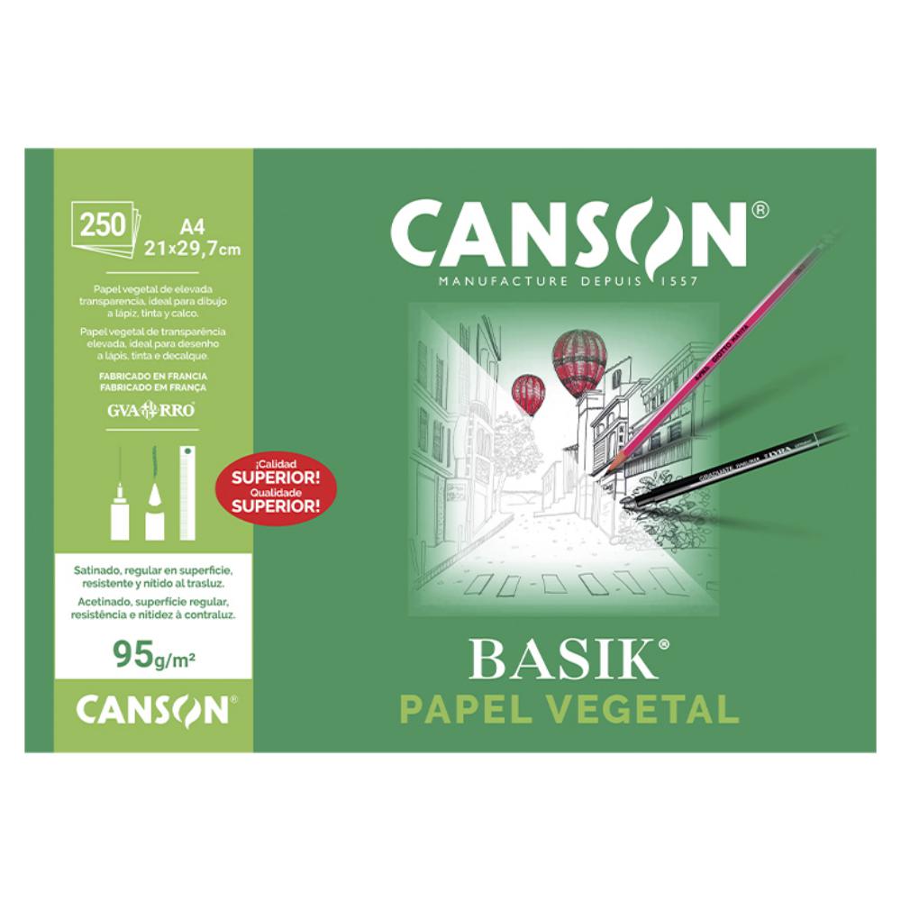 GUARRO CANSON – PAPEL VEGETAL A4 (250 HOJAS – 95 G/M²)