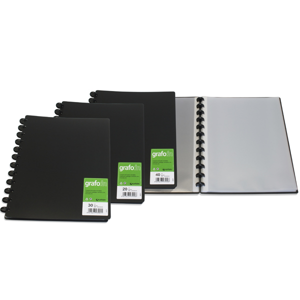 CARPETA GRAFOPLAS A4 IN&OUT 50 FUNDAS EXTRAÍBLES (NEGRA)
