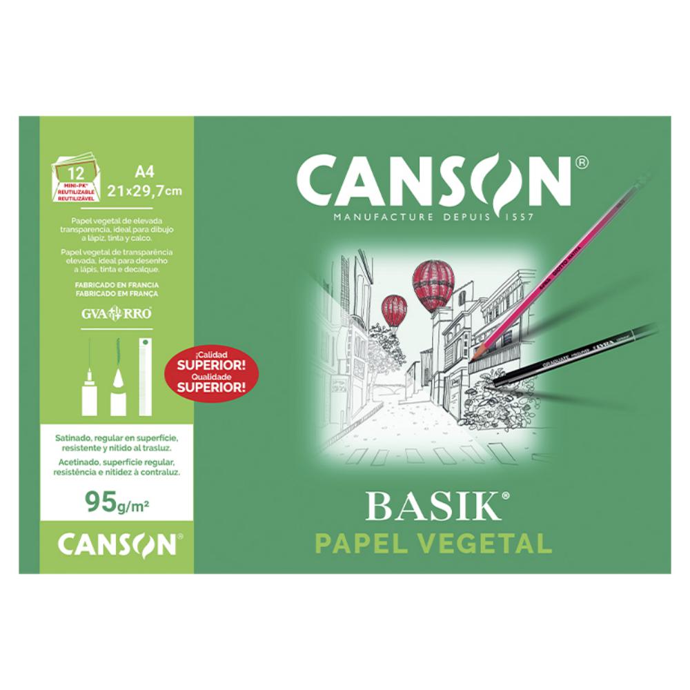 MINI PACK PAPEL VEGETAL GUARRO DIN A4 90 g (MINIPACK 12 HOJAS)