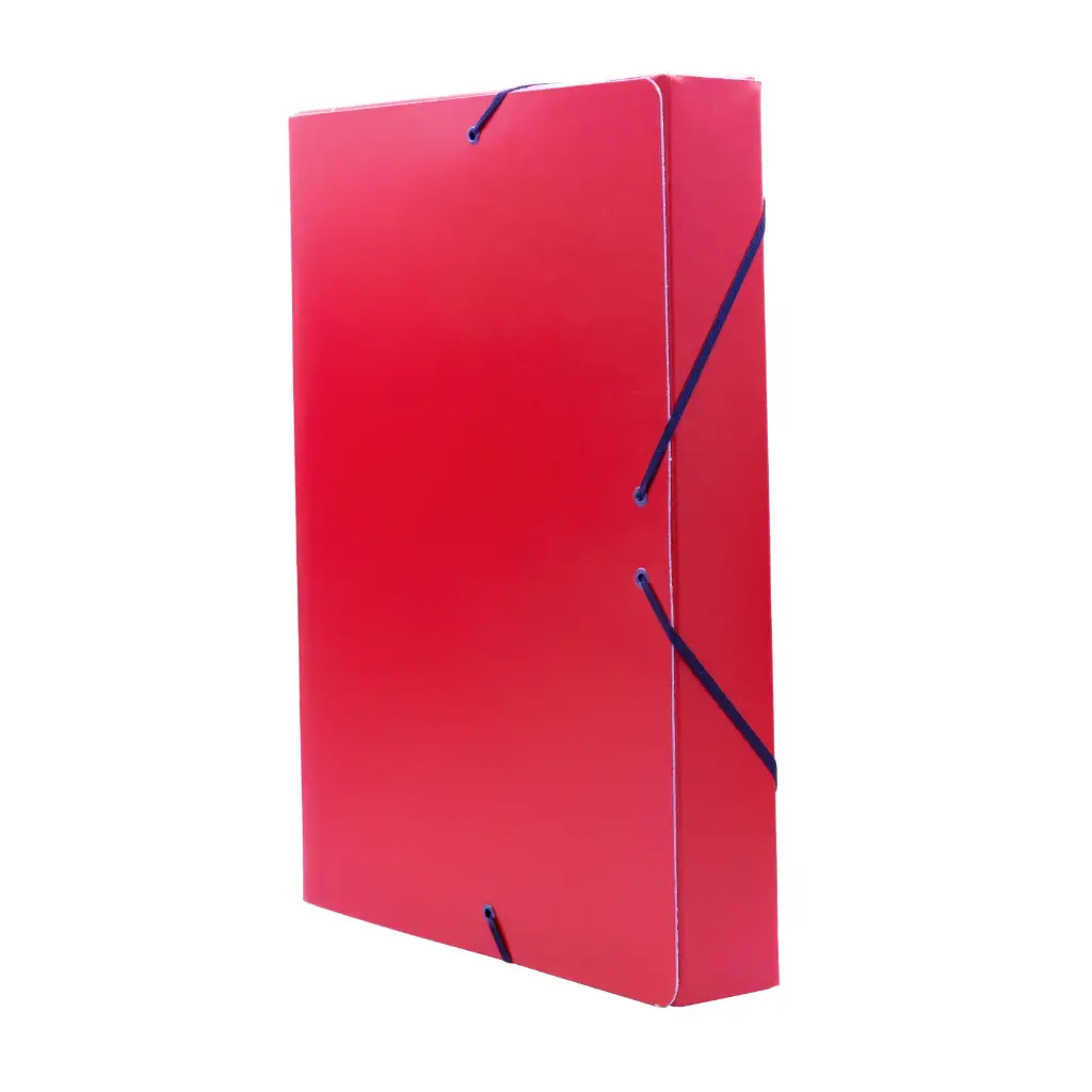 CARPETA PROYECTO RAYLU PAPER A4 LOMO 50 MM ROJO CIERRE CON GOMAS 