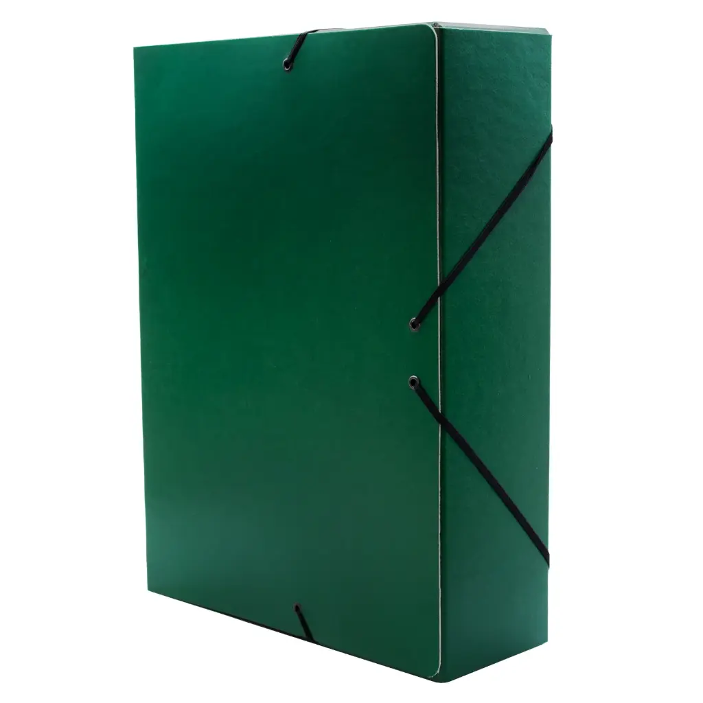 CARPETA PROYECTO RAYLU PAPER A4 LOMO 90 MM VERDE CIERRE CON GOMAS 