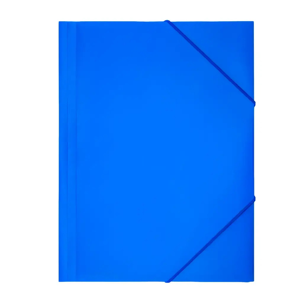 CARPETA PP RAYLU PAPER A4 CON GOMAS Y SOLAPAS AZUL