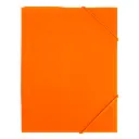 CARPETA PP RAYLU PAPER A4 CON GOMAS Y SOLAPAS NARANJA