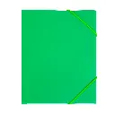 CARPETA PP RAYLU PAPER A4 CON GOMAS Y SOLAPAS VERDE 