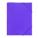 CARPETA PP RAYLU PAPER A4 CON GOMAS Y SOLAPAS VIOLETA