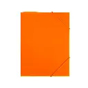 CARPETA PP RAYLU PAPER A5 CON GOMAS Y SOLAPAS NARANJA 