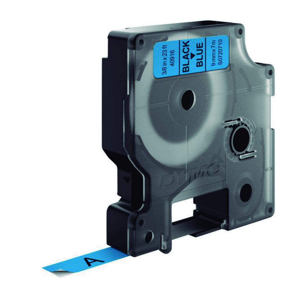 CINTA DYMO D1 9 MM NEGRO SOBRE AZUL – CASETE 7 M