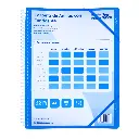 CARPETA PP RAYLU PAPER ESPIRAL 40 FUNDAS A4 AZUL PORTADA PERSONALIZABLE