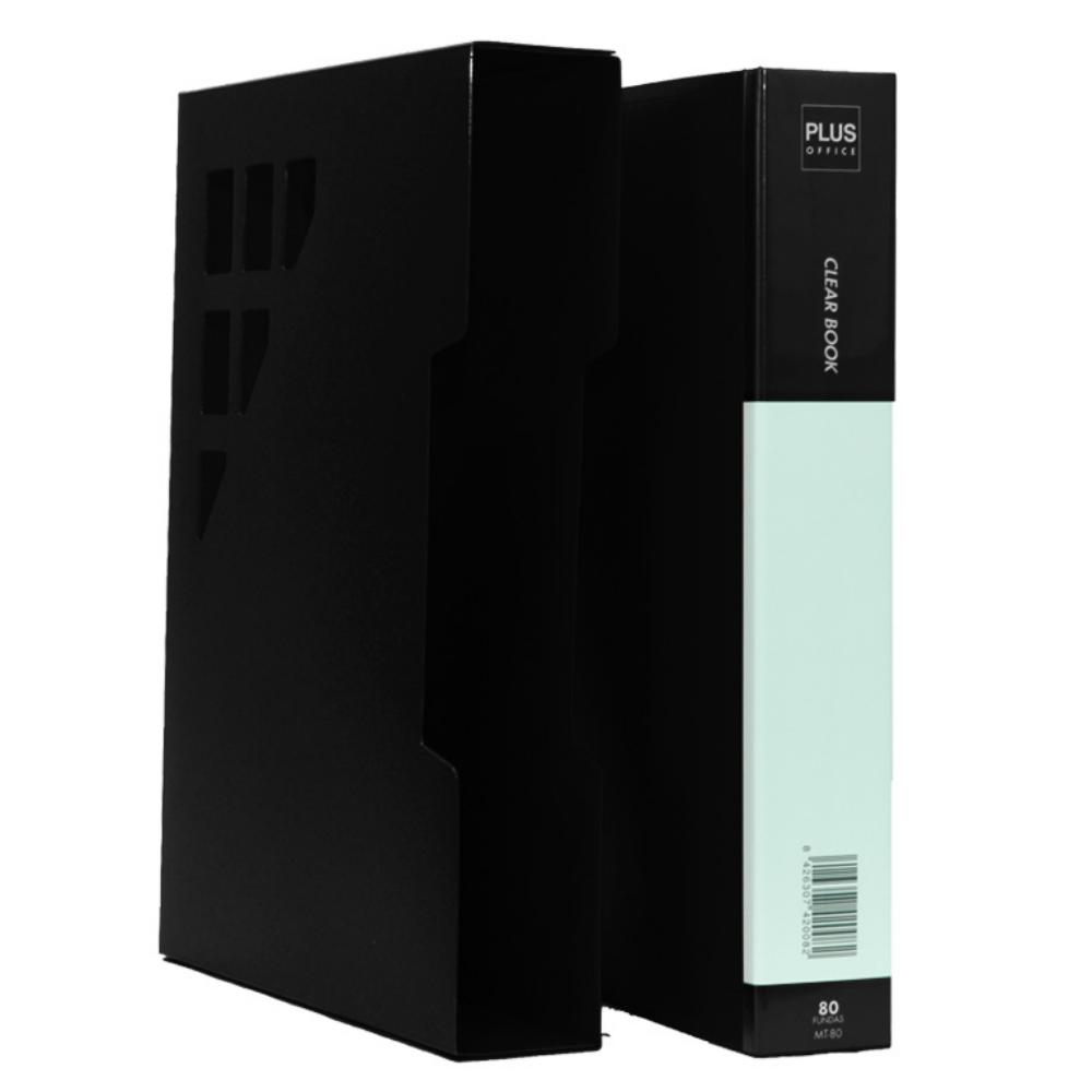 CARPETA FUNDAS RIGIDO PLUS 80 FUNDAS NEGRO