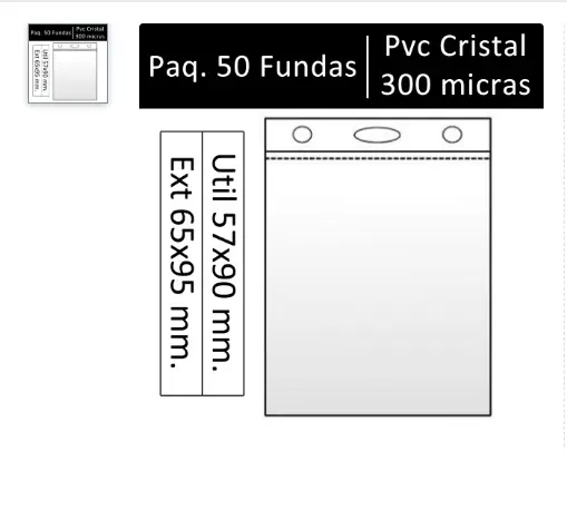 FUNDA PORTACARNET 300M VERTICAL 85 X 54 MM