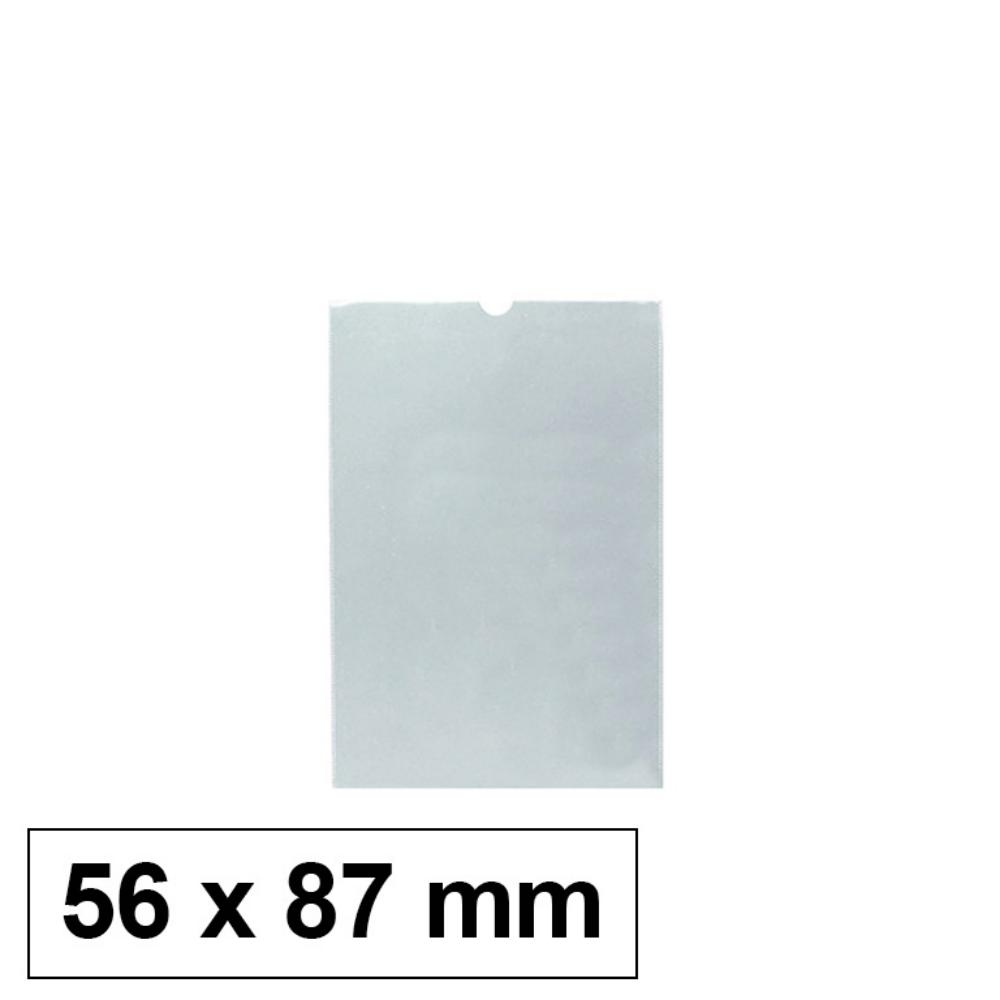 FUNDA PORTACARNET PVC 56 X 87 MM CON UÑERO PACK 100 UDS