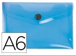 SOBRE PORTADOCUMENTOS POLIPROPILENO CON BROCHE A6 AZUL