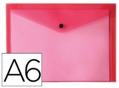 SOBRE PORTADOCUMENTOS POLIPROPILENO CON BROCHE A6 ROJO