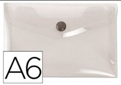 SOBRE PORTADOCUMENTOS POLIPROPILENO CON BROCHE A6 TRANSPARENTE