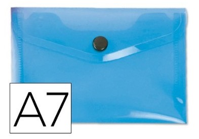 SOBRE PORTADOCUMENTOS POLIPROPILENO CON BROCHE A7 AZUL