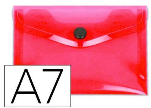 SOBRE PORTADOCUMENTOS POLIPROPILENO CON BROCHE A7 ROJO
