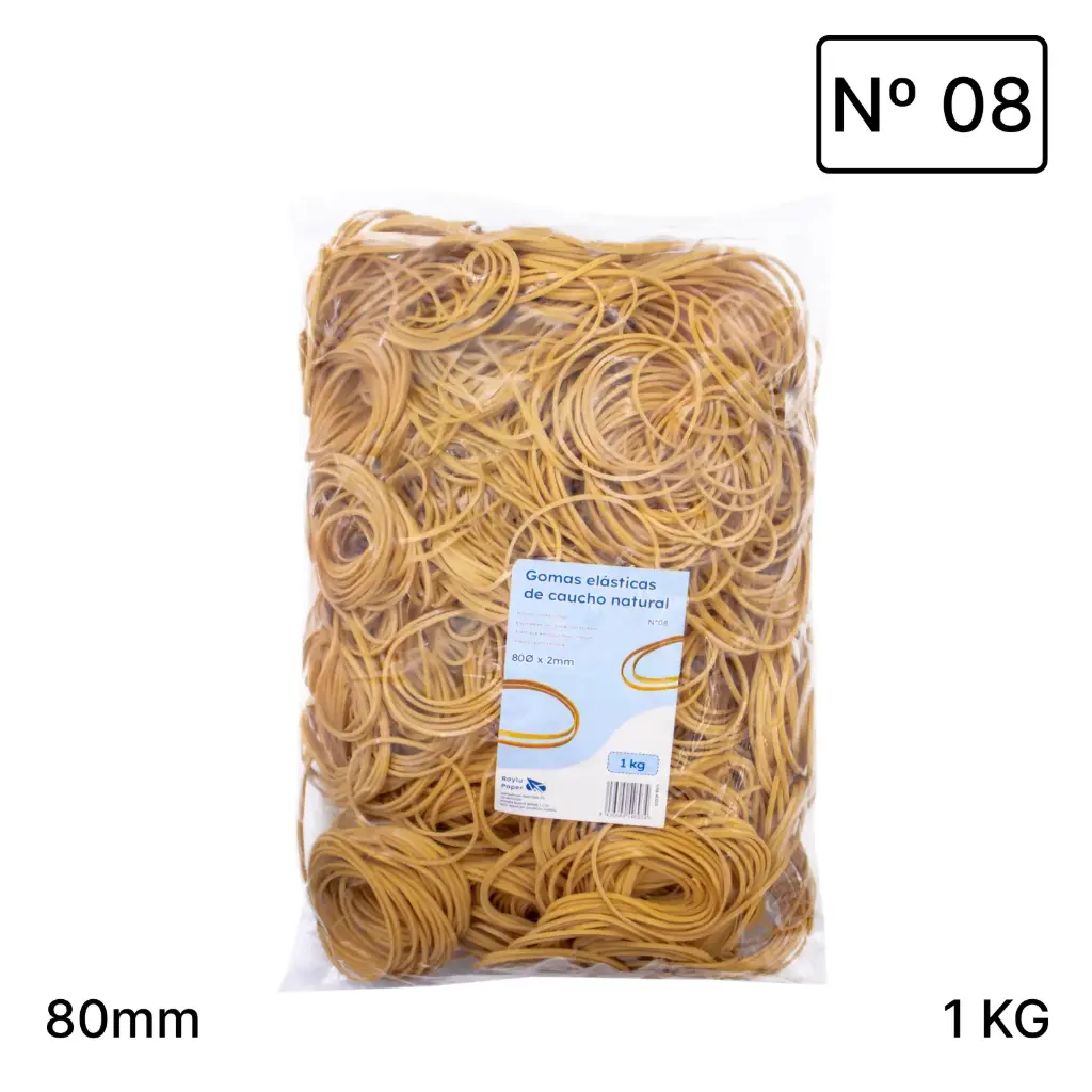 ANILLOS DE CAUCHO Nº08 RAYLU – BOLSA 1 KILO