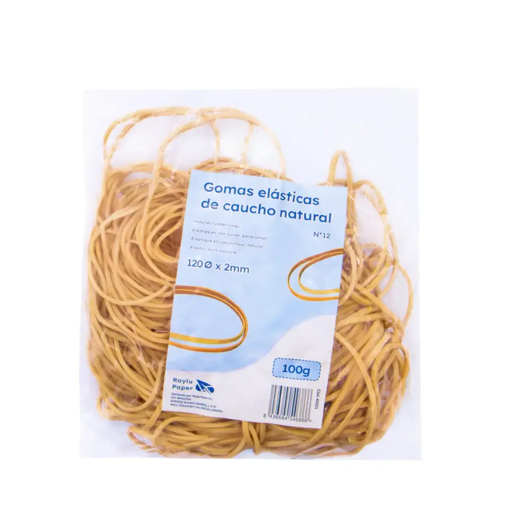 ANILLOS DE CAUCHO Nº12 RAYLU BOLSA 100 GRAMOS