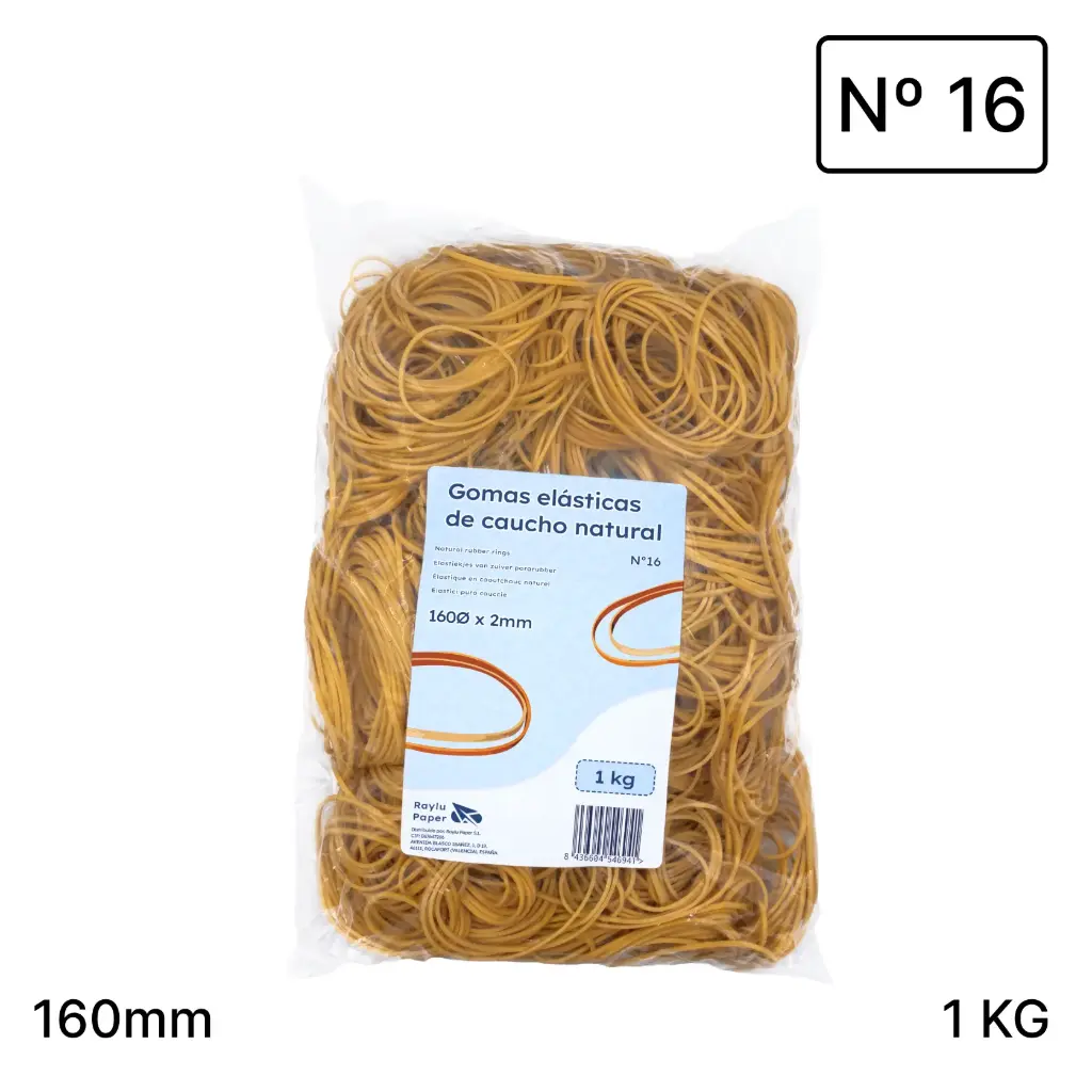 ANILLOS DE CAUCHO Nº16 RAYLU– BOLSA 1 KILO