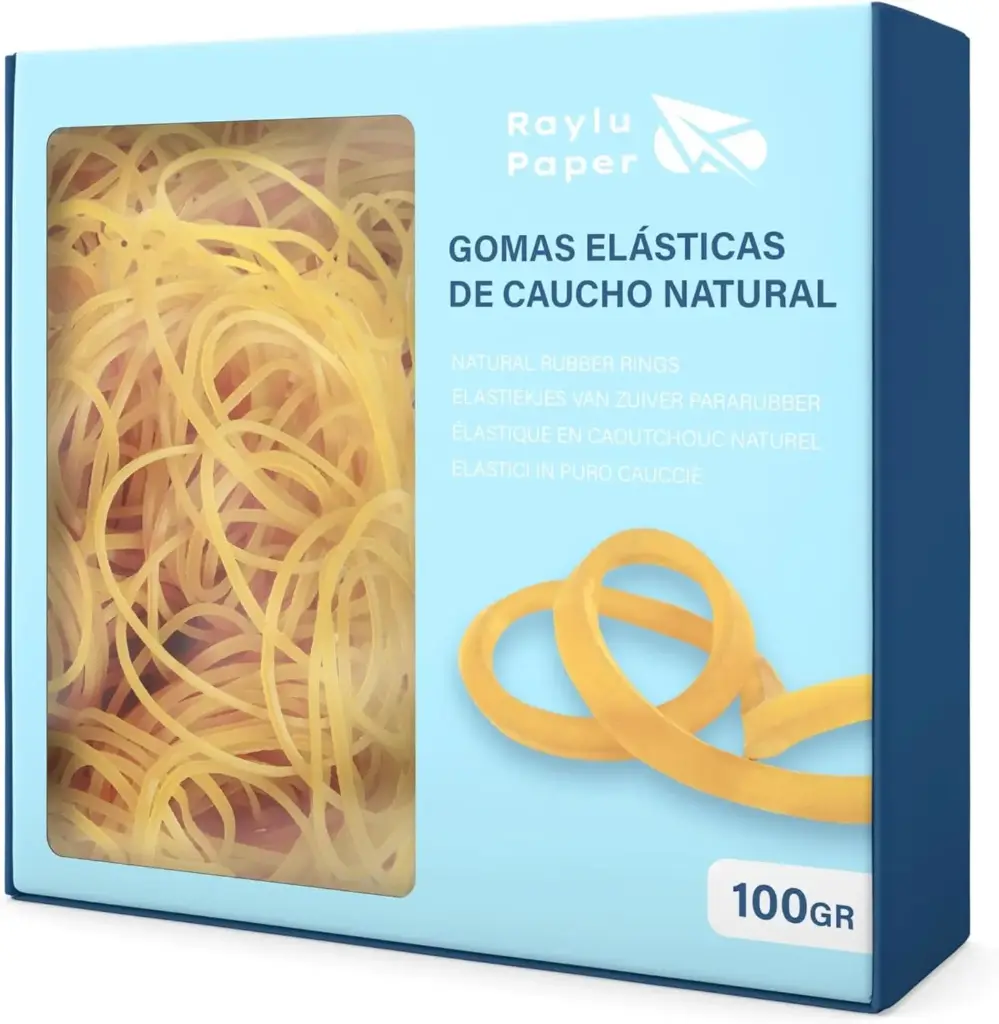 BANDAS ELASTICAS CAUCHO RAYLU Nº18 180X15MM BOLSA 100 GRAMOS