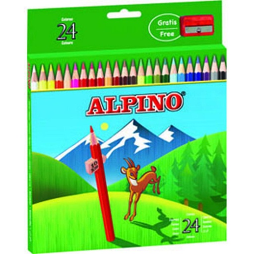 [630042] LÁPICES DE COLORES ALPINO SURTIDOS – ESTUCHE 24 COLORES